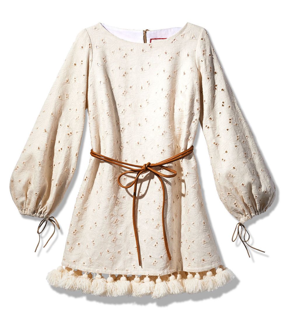 Clothing, White, Sleeve, Blouse, Lace, Dress, Outerwear, Top, Neck, Peach, 