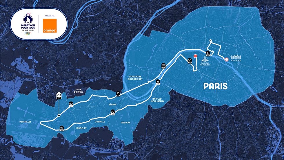 recorrido del maratón popular de los juegos olímpicos de parís 2024