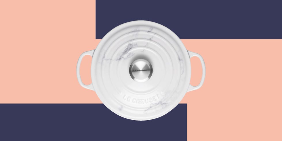 Le Creuset adds a marble decal cast iron casserole to its collection