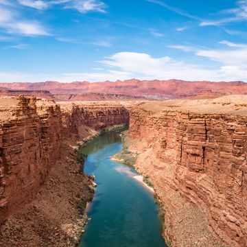 grand canyon national park page, usa april 17, 2019 marble canyon bridge and colorado river near page arizona