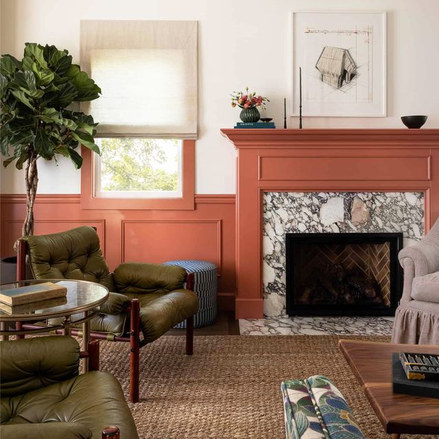 marble fireplaces heidi caillier design seattle interior designer red paint walls marble fireplace