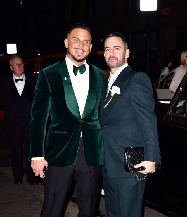 Honeymooners Marc Jacobs and Char Defrancesco coordinate in coral the  morning after their NY wedding