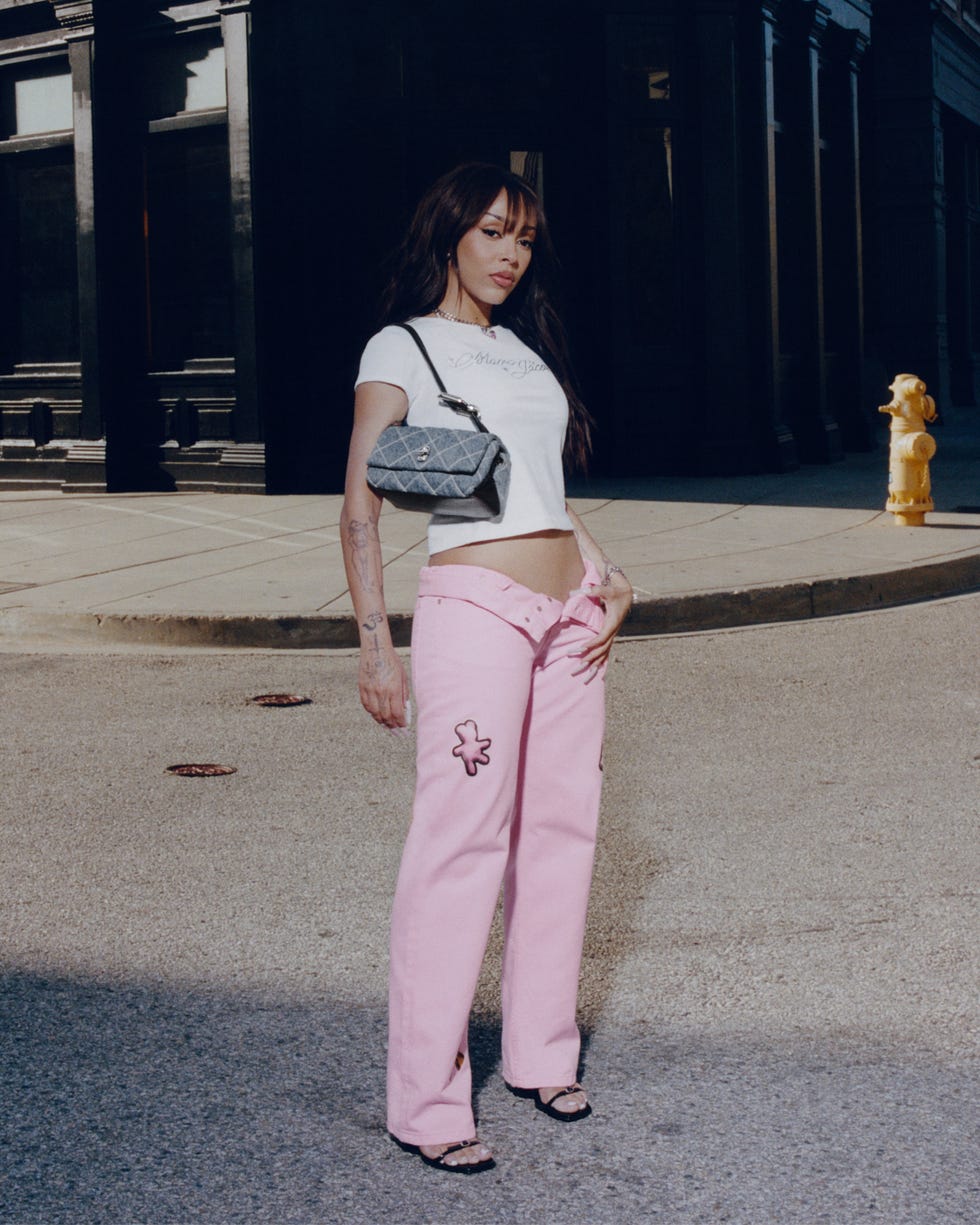 streetwear fashion featuring a model in a stylish outfit