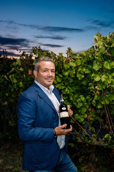 Marco Caprai of Arnaldo Caprai Winery at his vineyard in Umbria. 