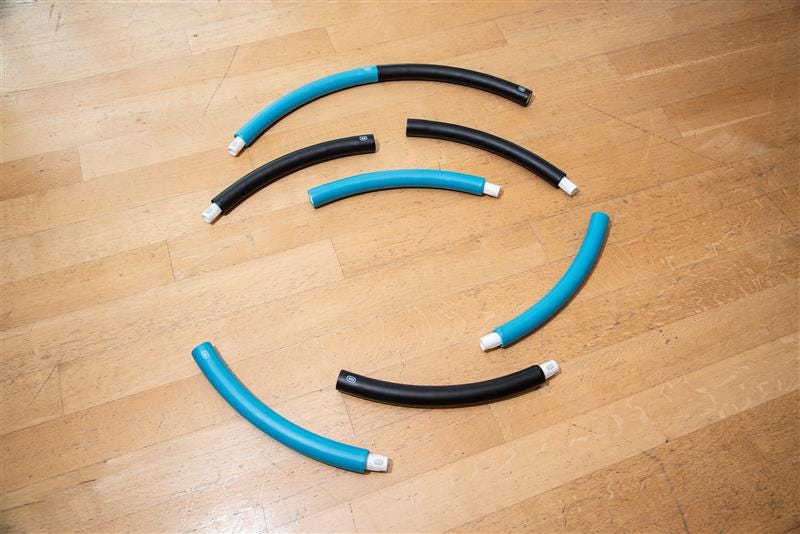pieces of the marcy weighted hula hoop