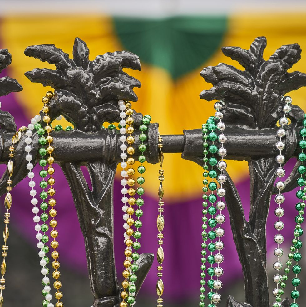 mardi gras beads and color