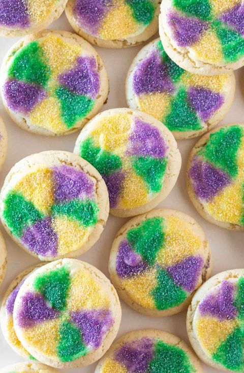 mardi gras desserts super easy mardi gras cookies with purple green and gold sprinkles