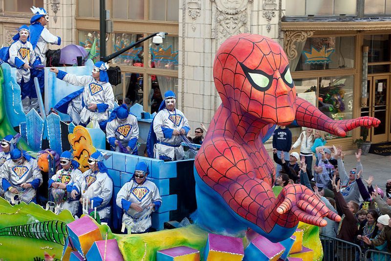 spider man on mardi gras parade
