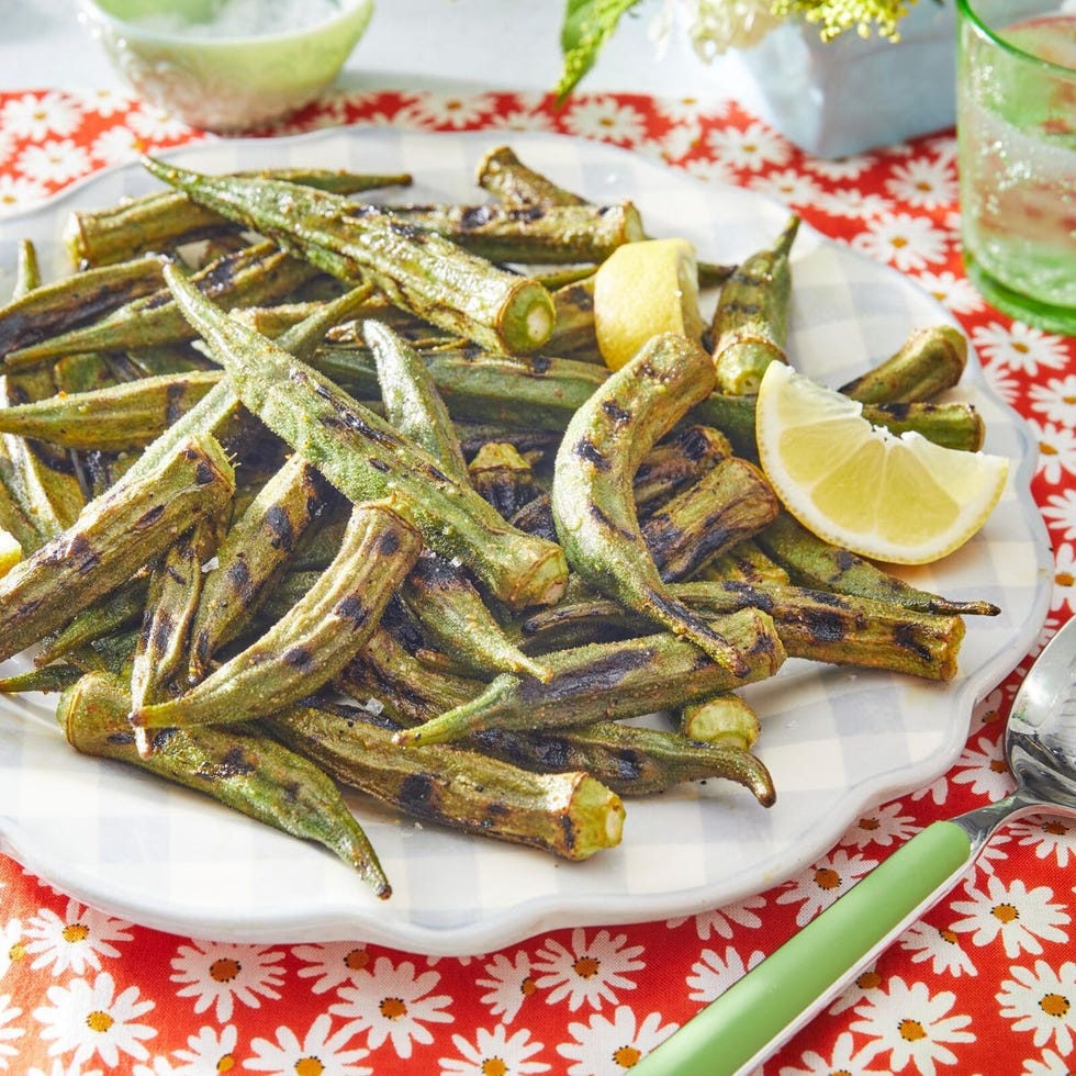 Grilled okra