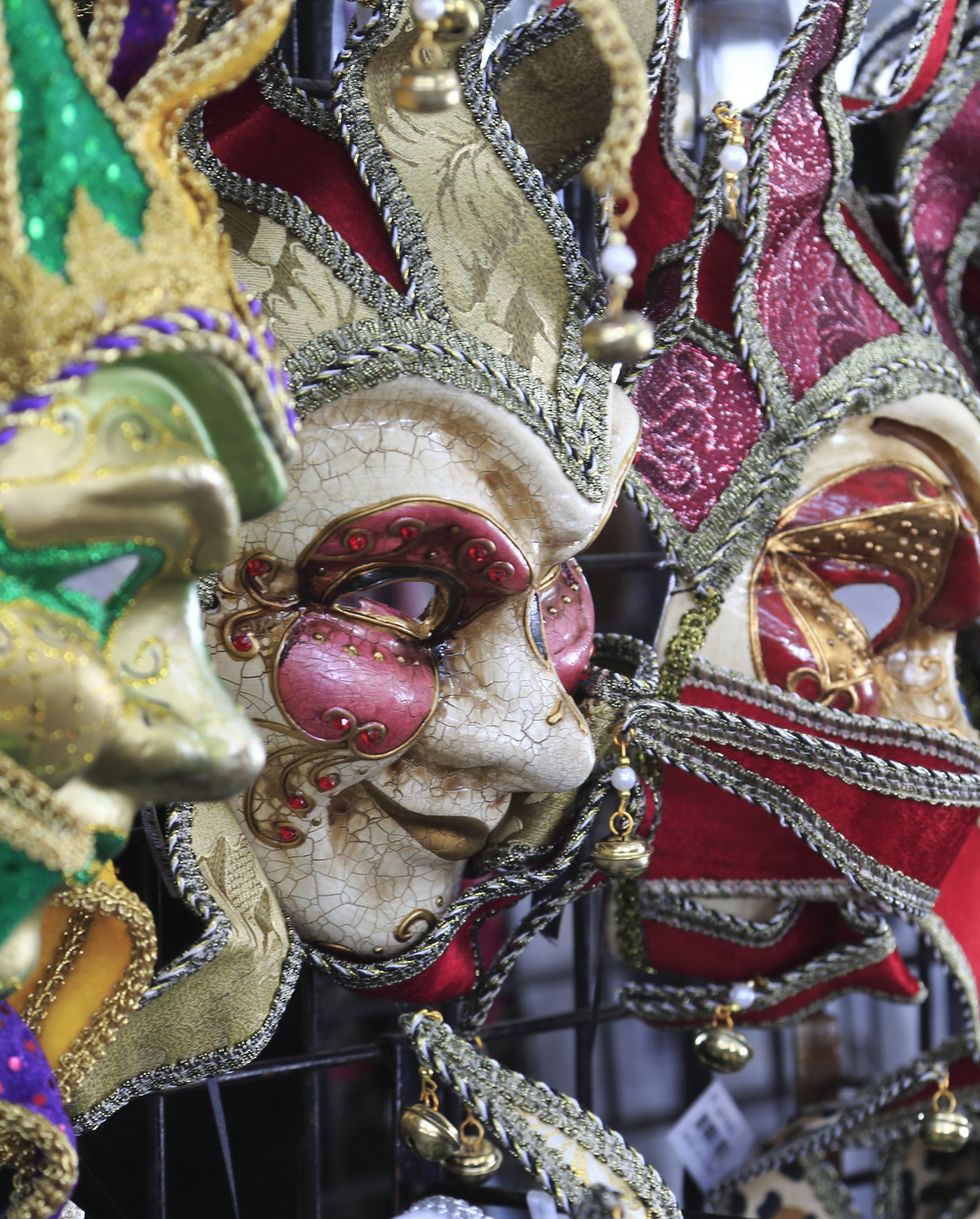 mardi gras masks for sale in french market