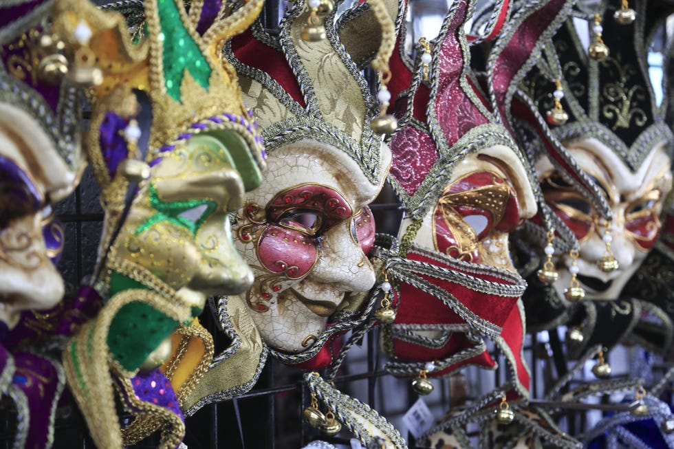 mardi gras masks for sale in french market