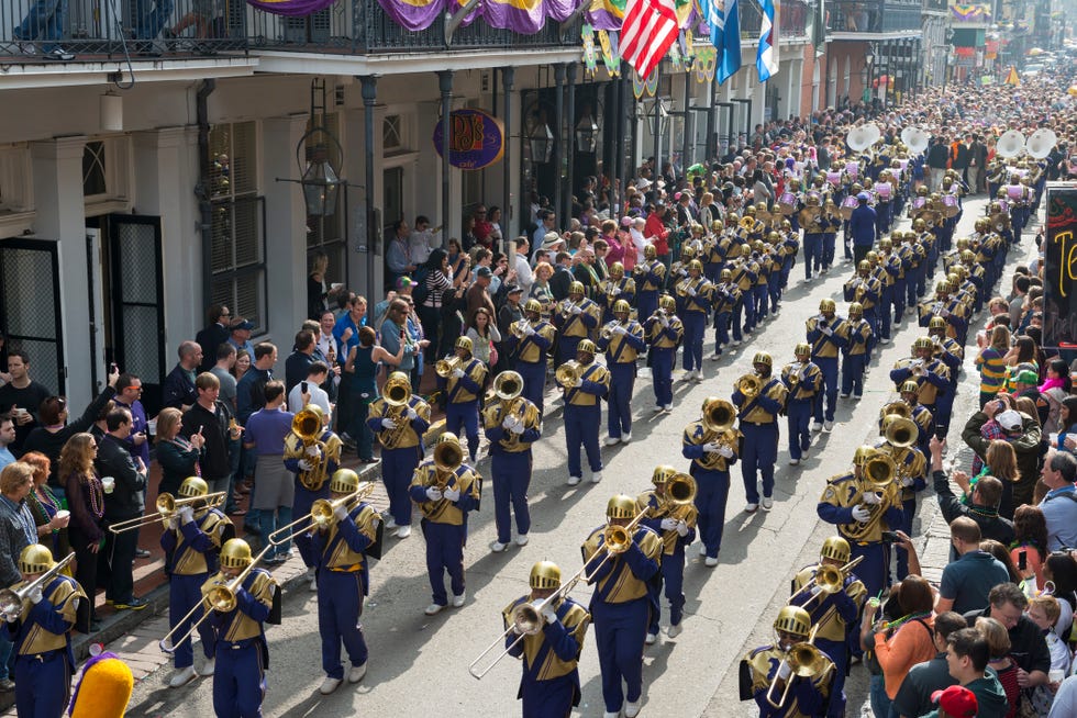 mardi gras traditions marching band