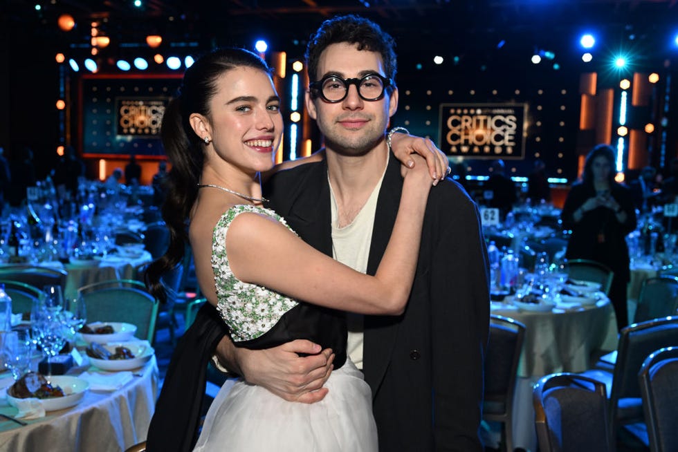 Margaret Qualley puts on a cosy display with her fiancé Jack Antonoff at  the Grammys