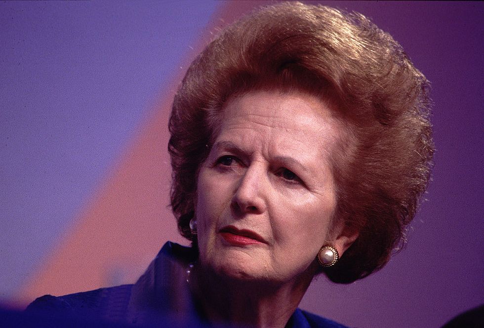 margaret thatcher   attending the 1997 conservative party conference photo by jeff oversbbc news  current affairs via getty images