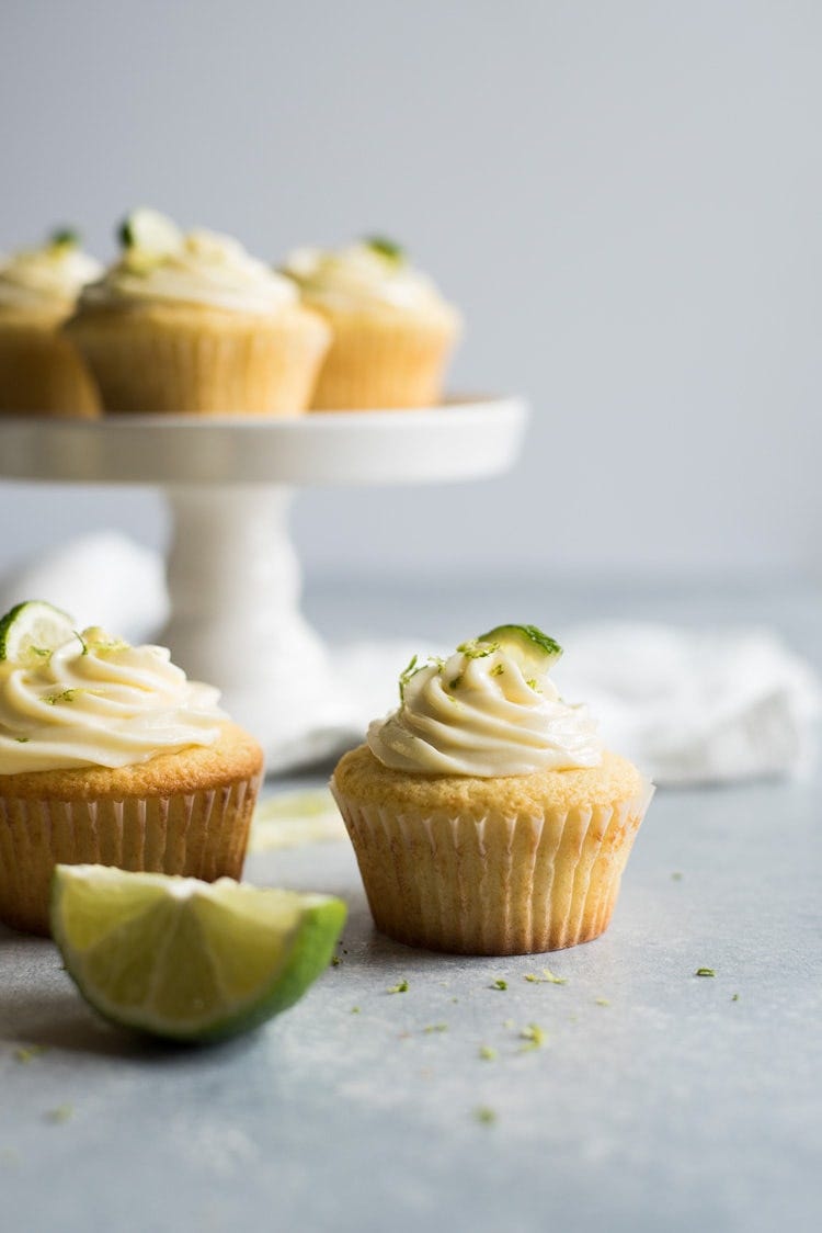 margarita cupcakes with tequila cream cheese frosting
