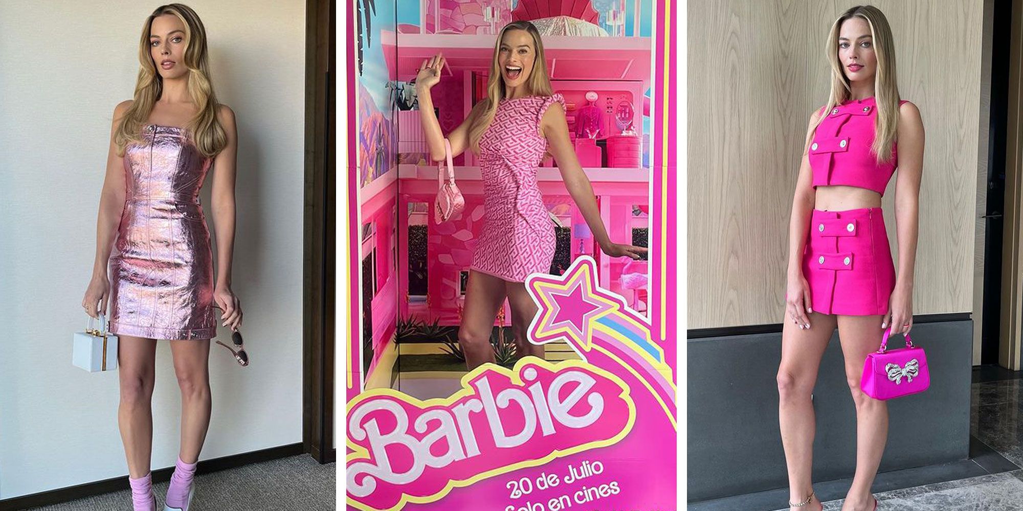 Margot Robbie's Stylist Shares Pics of Her in Five Bonus Barbie Press Tour  Outfits