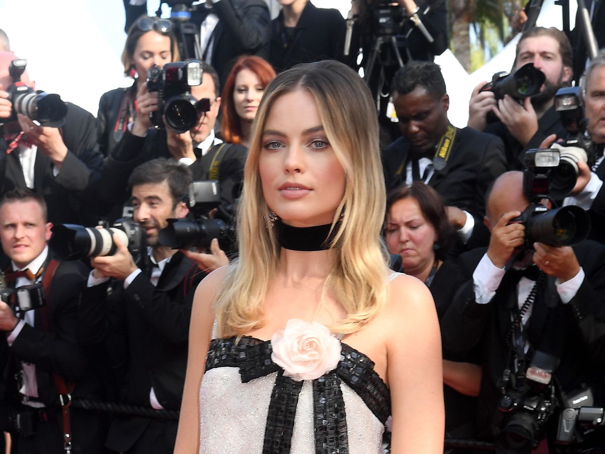 Margot Robbie Wore Pants and Sequined Tunic to Cannes Film Festival 2019