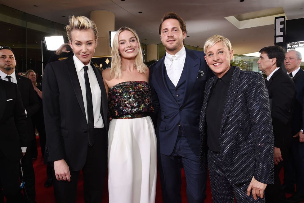 Margot Robbie's husband Tom Ackerly made a rare appearance at the Golden Globes