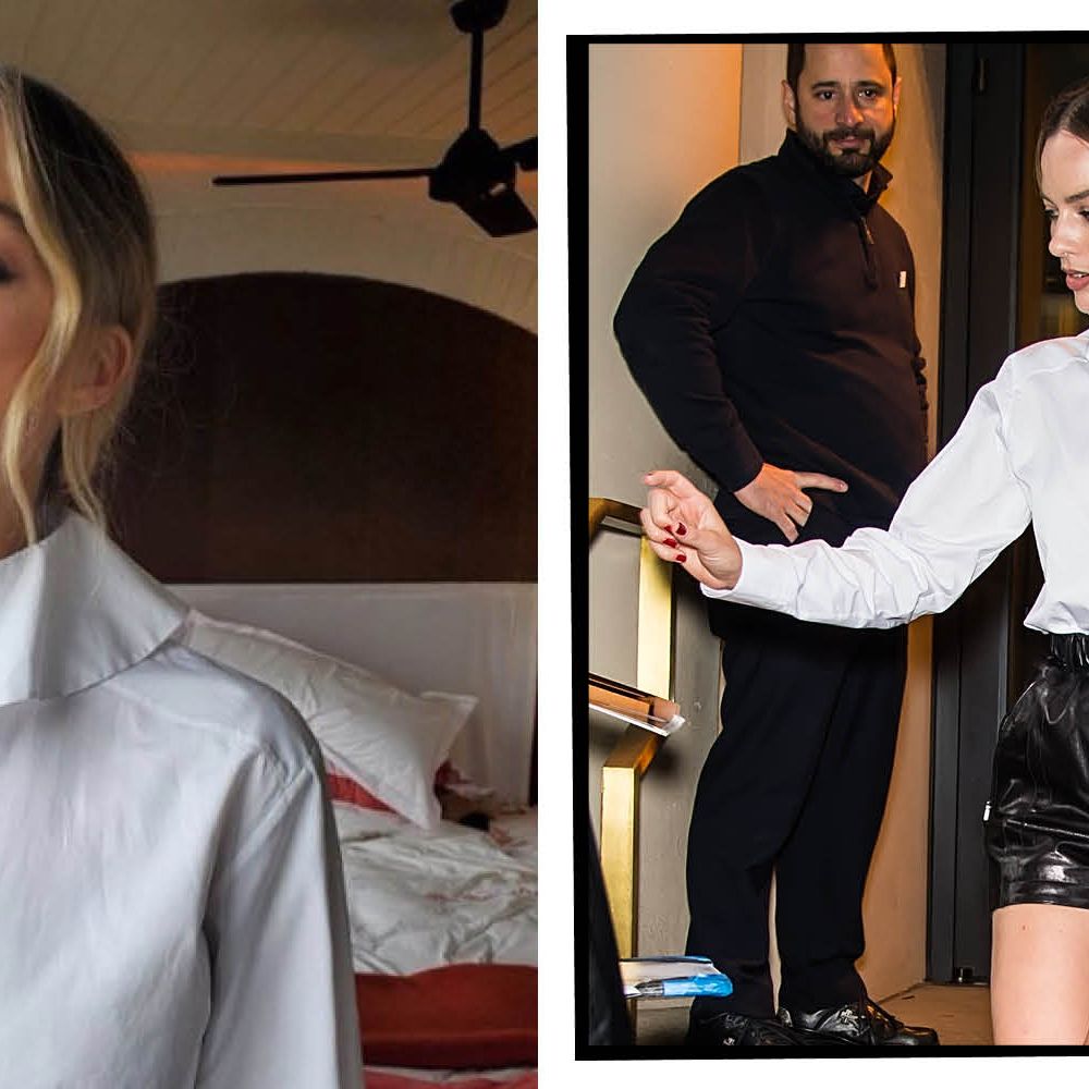Margot Robbie Just Joined The Extreme Collar Shirt Crew