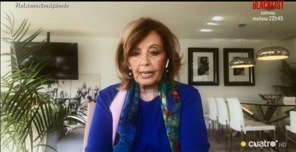 maría teresa campos habla por videollamada con risto mejide en su espacio 'conversaciones en fase zero'