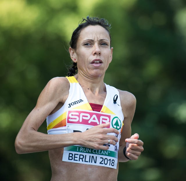 javier gómez noya y azucena díaz en el medio maratón de madrid