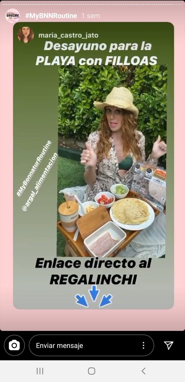 maria castro desayunando