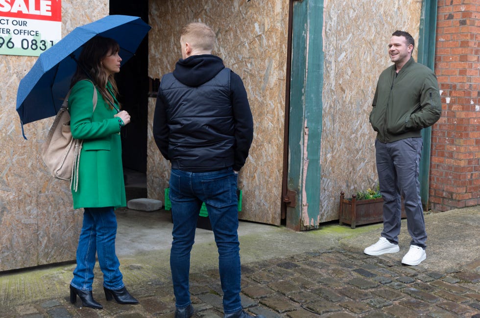 maria connor, gary windass and mick michaelis, coronation street