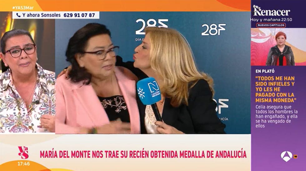 maria del monte en y ahora sonsoles habla de la cobra a su mujer