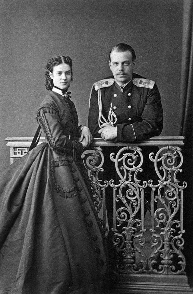 unspecified   december 20  grand duke of russia alexander 1845 1894 future czar alexander iii and his fiancee marie sophie frederikke dagmar 1847 1928 who will become empress of russia as maria fedorovna fyodorovna c 1865  photo by apicgetty images