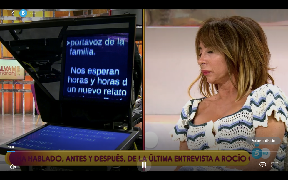 maría patino disgustada con su equipo
