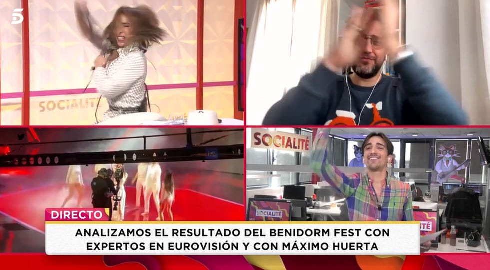 maría patiño se quita el sujetador en directo