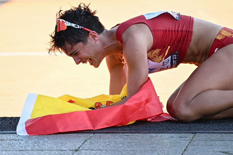 maría pérez, con un tiempo de de 20 km marcha en los mundiales de budapest