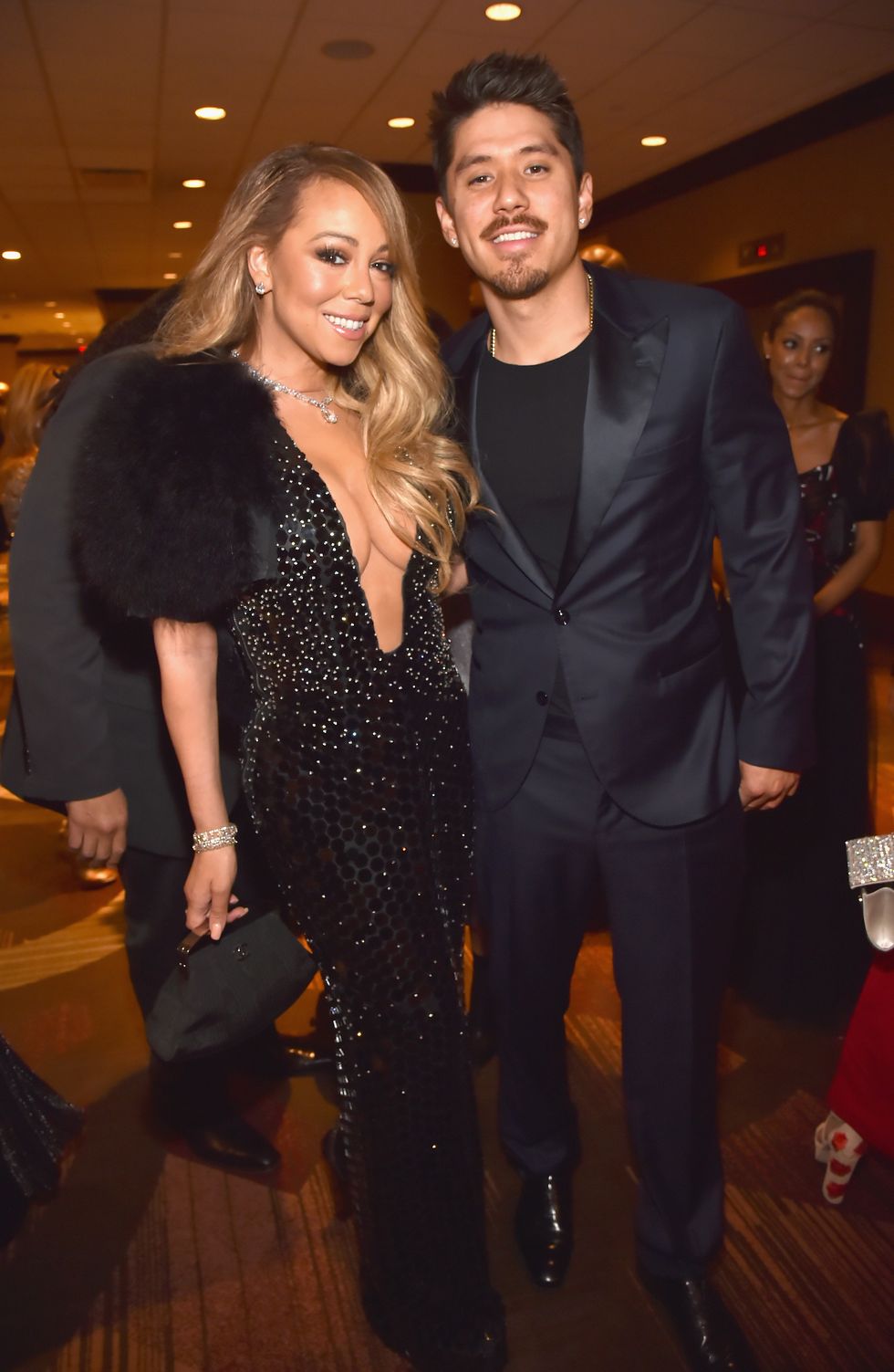 new york, ny january 27 recording artist mariah carey l and bryan tanaka attend the clive davis and recording academy pre grammy gala and grammy salute to industry icons honoring jay z on january 27, 2018 in new york city photo by kevin mazurgetty images for naras