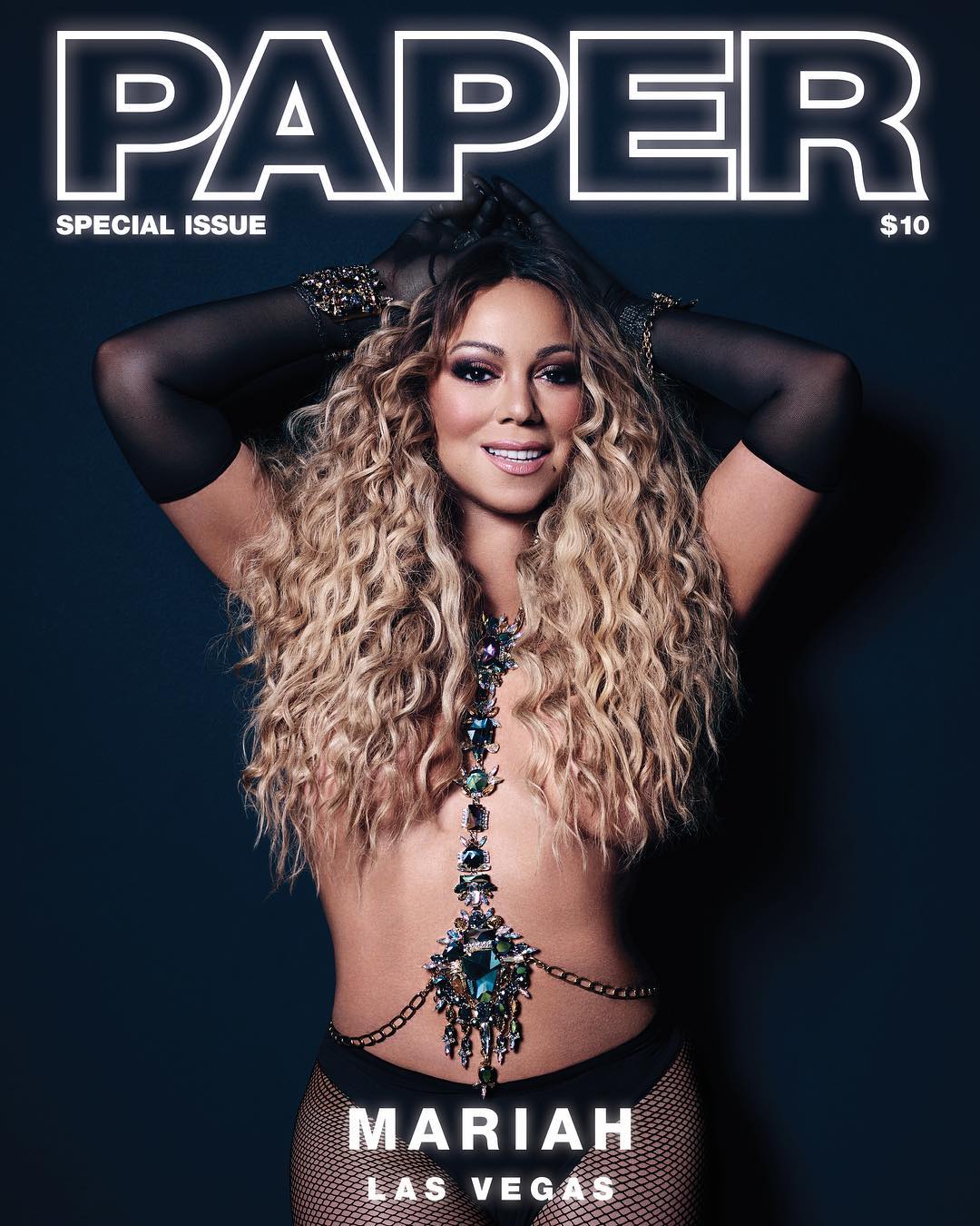 Mariah Carey Poses Topless for Paper Magazine