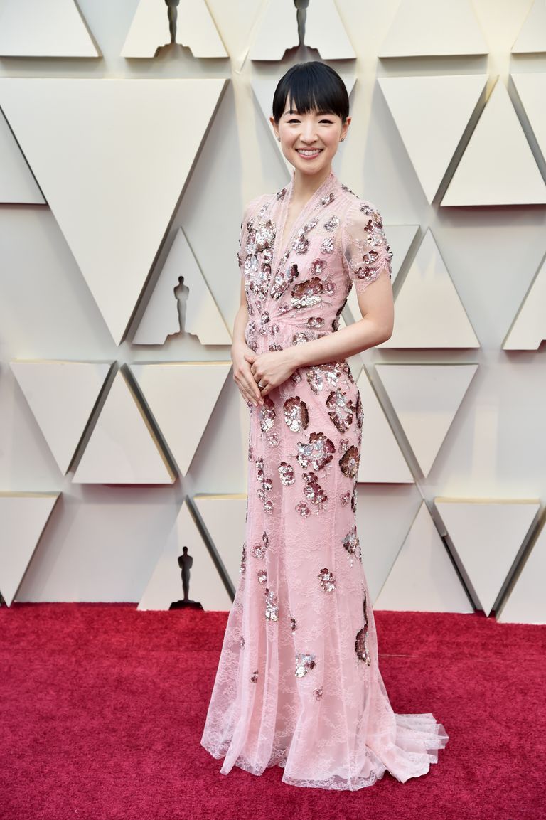 Pink oscar hotsell dresses 2019