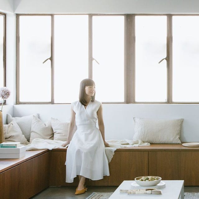 White, Room, Furniture, Shoulder, Interior design, Dress, Window, Floor, Architecture, Table, 