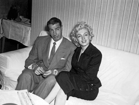 marilyn monroe and joe dimaggio, circa 1954 photo by underwood archivesgetty images