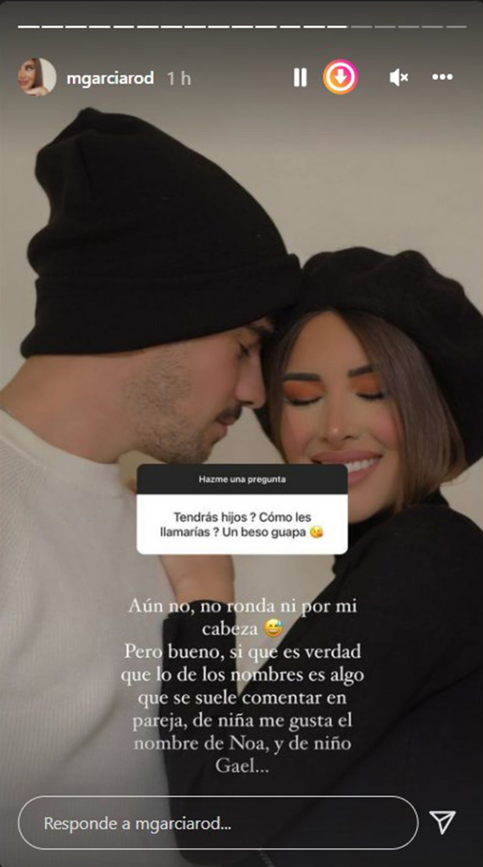 marina garcía confiesa los nombres de sus futuro hijos con jesús sánchez