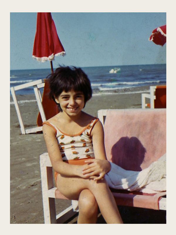 marina nemat as a child on the beach