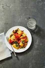 marinated peppers in pasta
