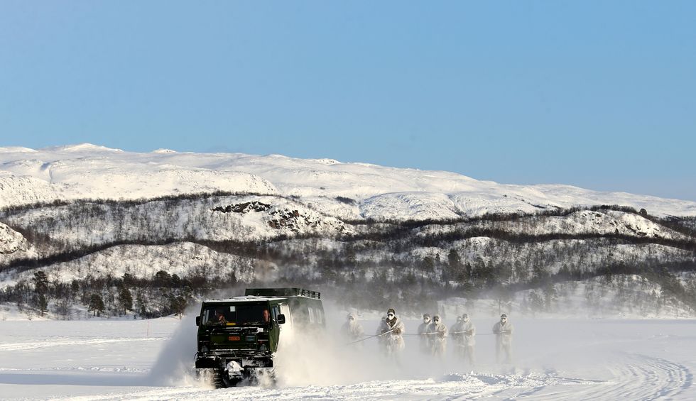 royal marines commando reservists training in norway