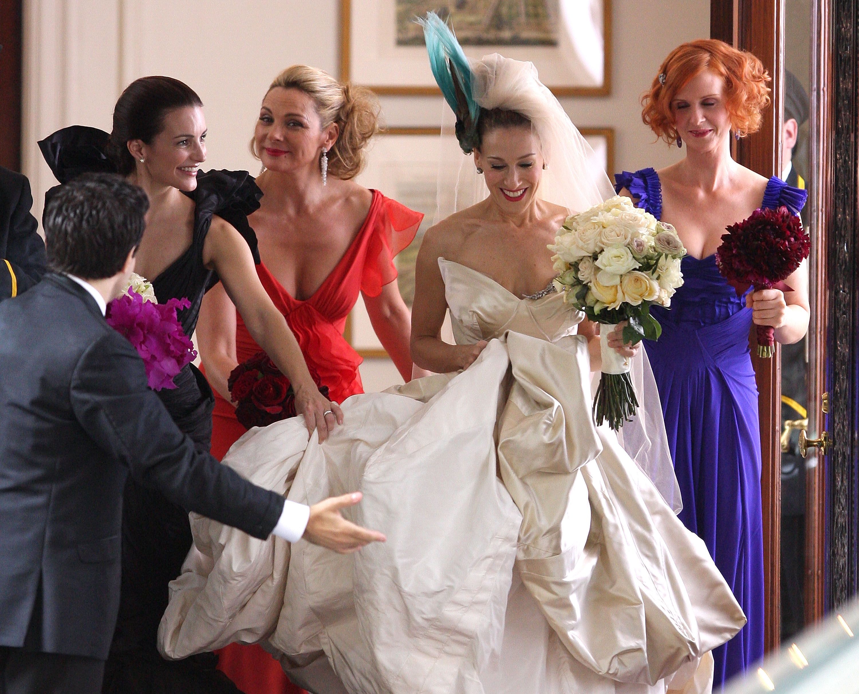 SJP Wears Carrie Bradshaw's Vivienne Westwood Wedding Dress