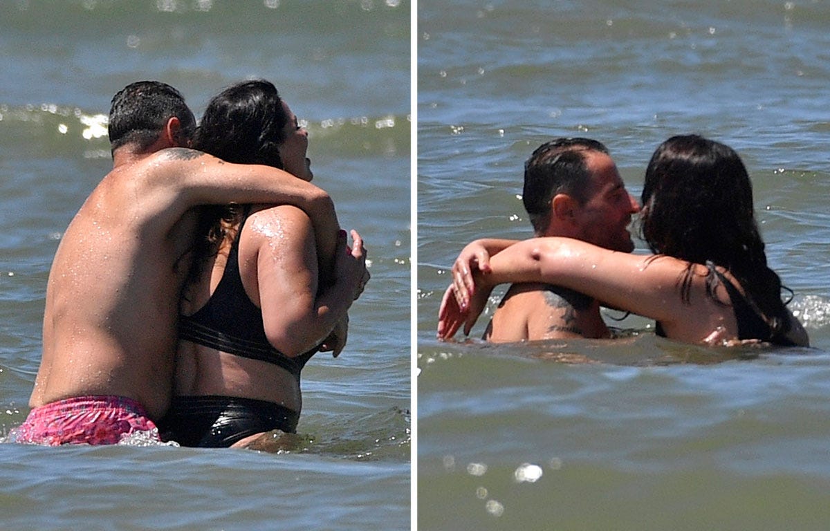 marisa jara y su novio, románticas vacaciones en la playa