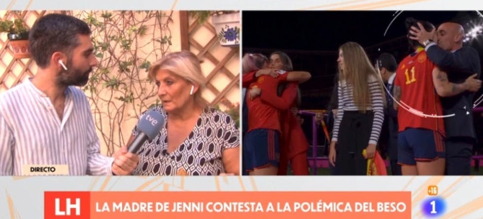 marisol fuentes, madre de jennifer hermoso, habla del polémico beso de su hija y rubiales