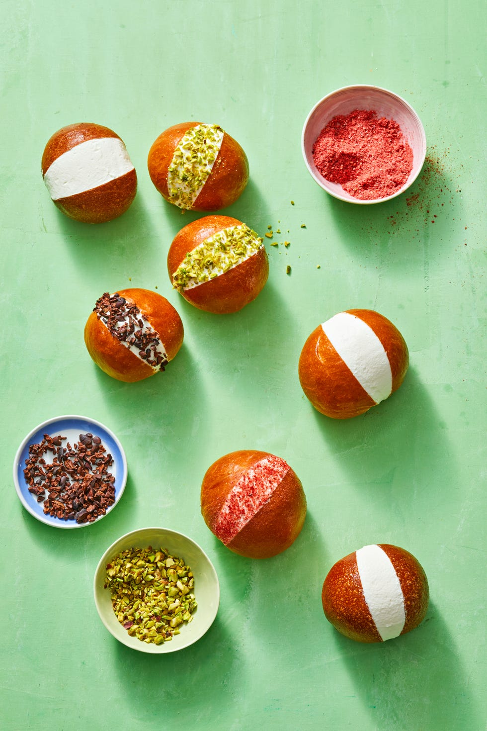 brioche rolls stuffed with whipped cream