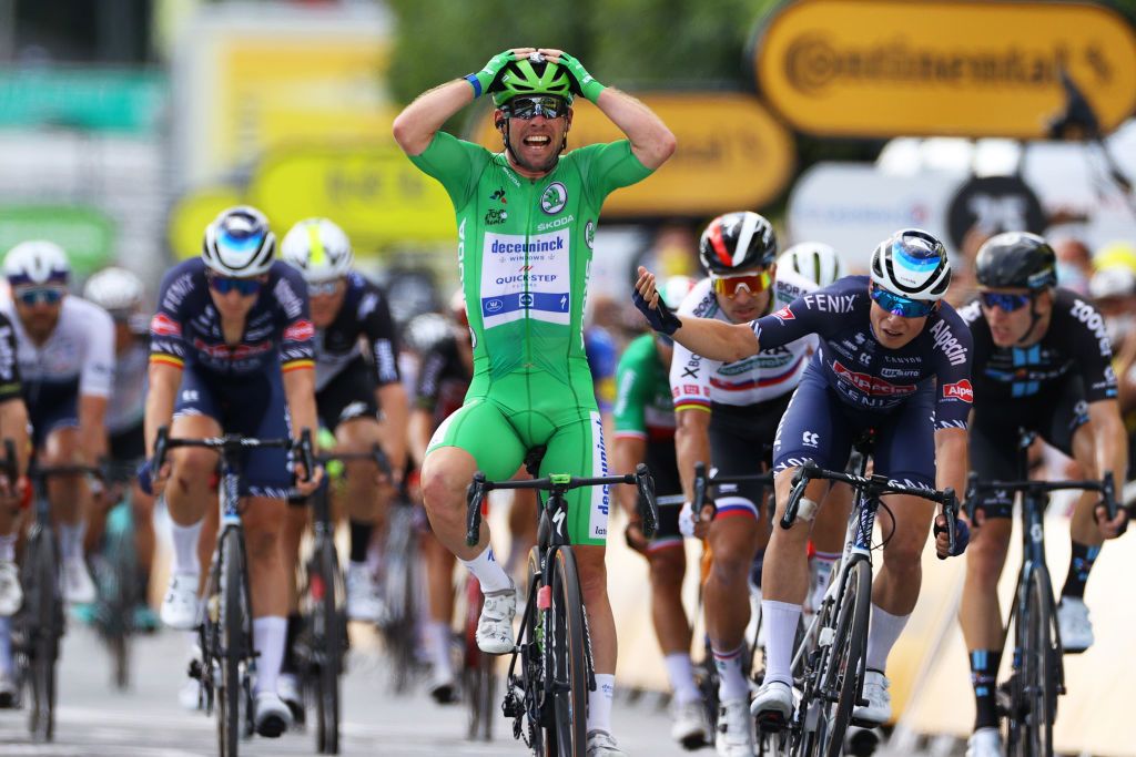 Cavendish winning 2021 Tour de France 2021 Stage 6
