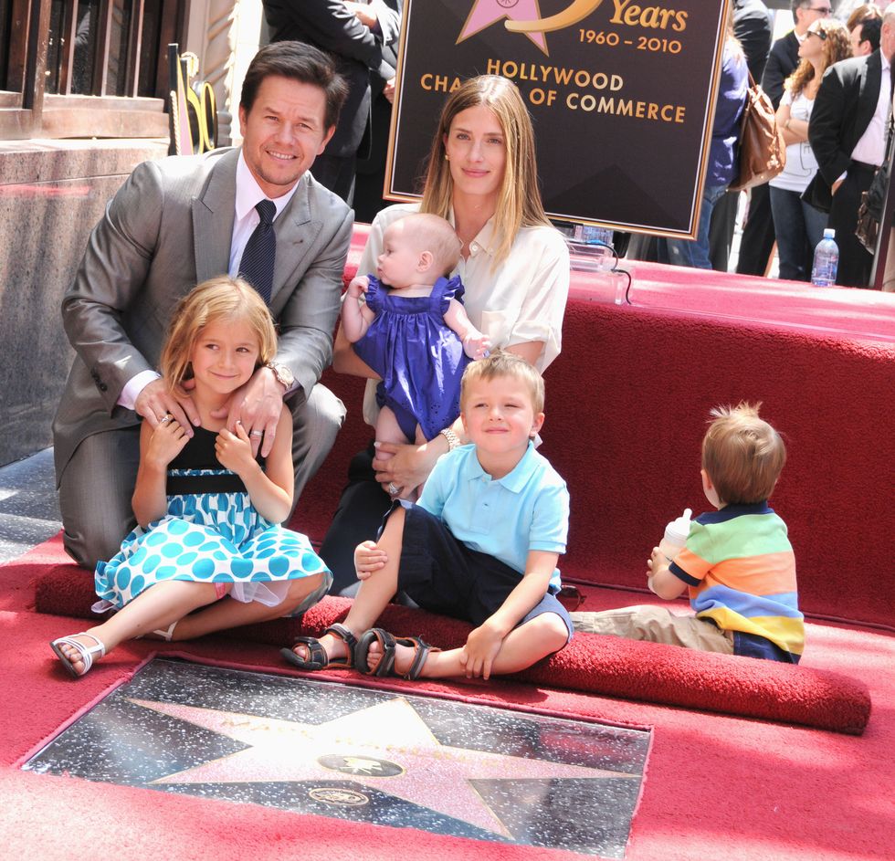 actor mark wahlberg recieves star on the hollywood walk of fame