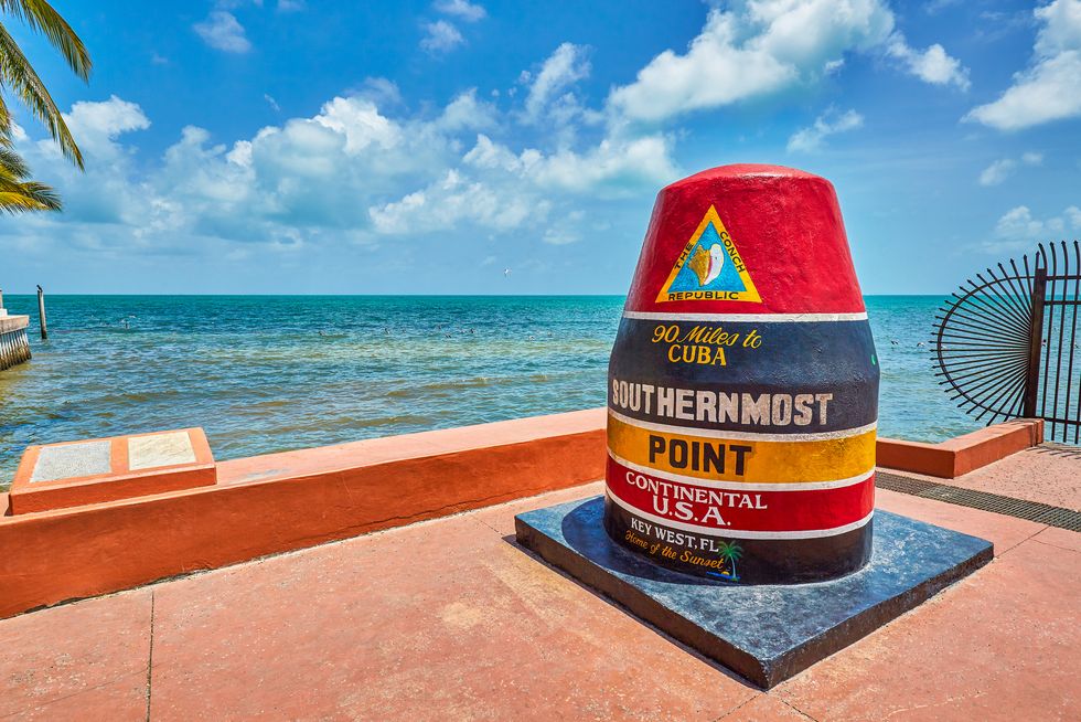 marker at the southernmost point,key west