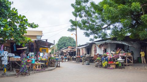 market street in benin