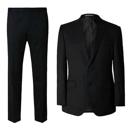Suit, Clothing, Black, Outerwear, Formal wear, Blazer, Jacket, Tuxedo, Button, Sleeve, 